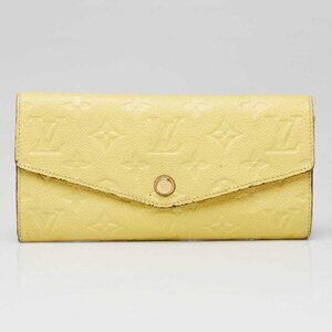 Louis Vuitton Citrine Monogram Empreinte Leather Curieuse Wallet